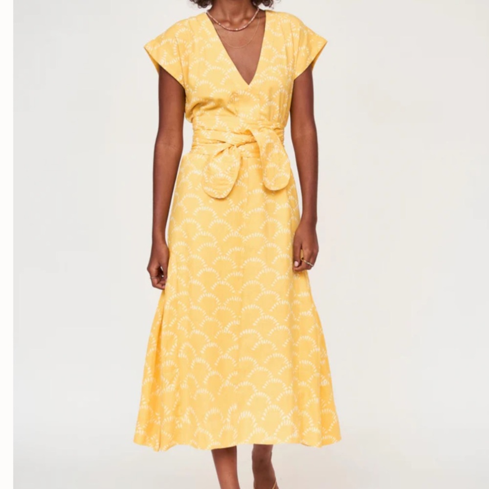 Mirth Caftans X MG Styles Oaxaca dress, yellow size small